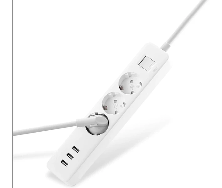 Фото - мережевий фільтр Мережевий фільтр Mi Power Strip (3 - USB) White (EU)