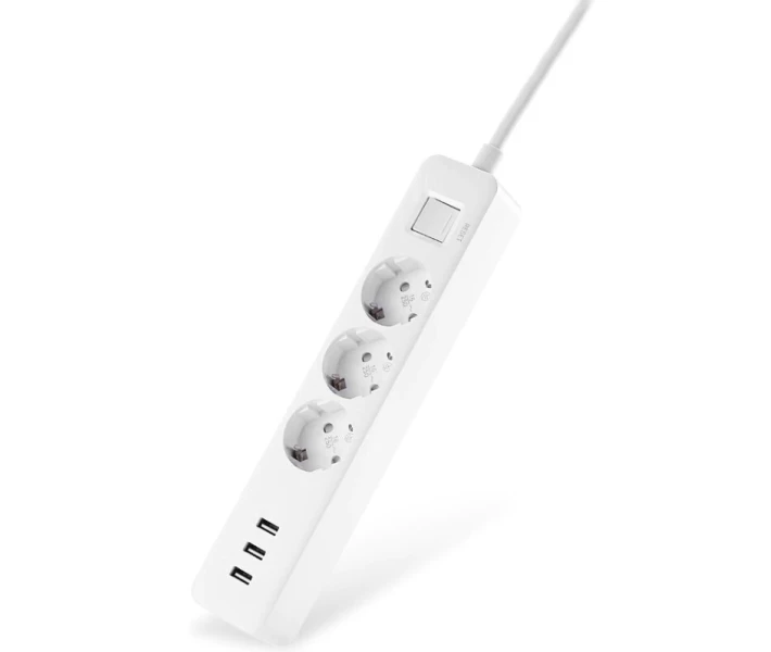 Фото - мережевий фільтр Мережевий фільтр Mi Power Strip (3 - USB) White (EU)