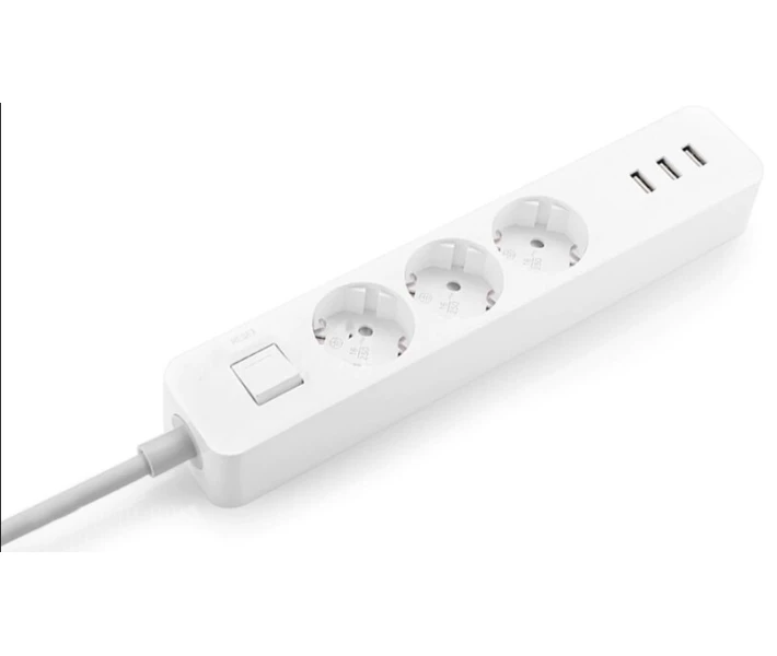 Фото - мережевий фільтр Мережевий фільтр Mi Power Strip (3 - USB) White (EU)