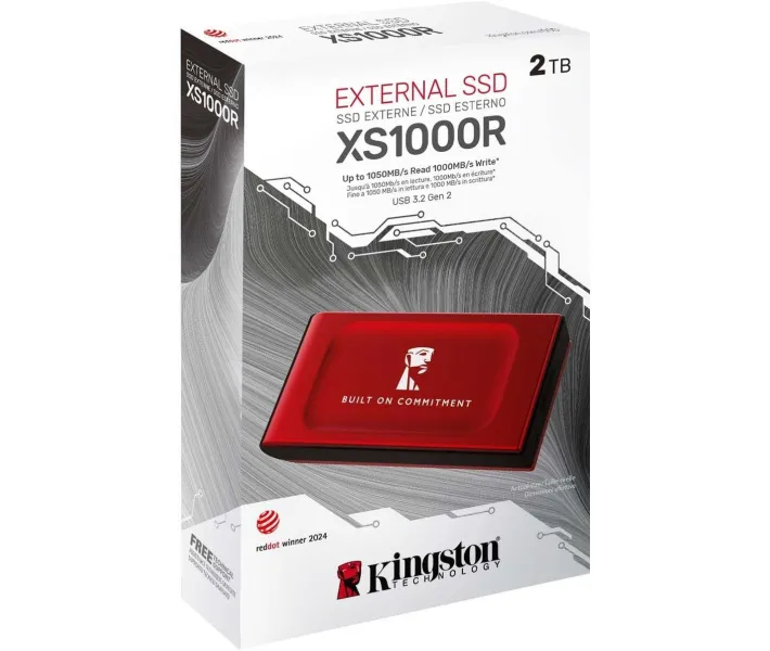 32GBメモリー/1000W電源/2TB SSD SSD-накопичувач Kingston XS1000 BOC Portable 2TB USB 3.2 Red