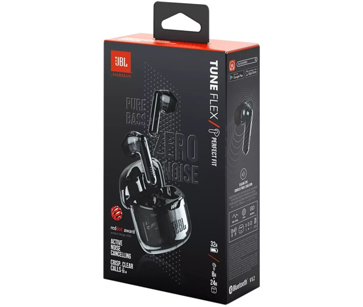Фото - навушники Навушники JBL Tune Flex (JBLTFLEXGBLK) Ghost Black