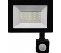 Придбати - прожектор  LED SMD Прожектор з датчиком руху чорний EUROLAMP 50W 6500K (LED-FL-50/65(sensor))