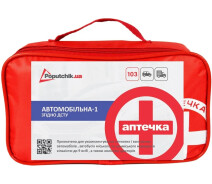 Придбати - автоаптечкою  Аптечка медична автомобільна Poputchik (АМА-1) згідно ДСТУ 3961-2000 (02-076-М)