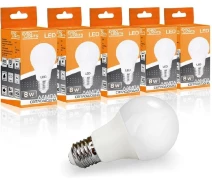 Придбати - LED-лампу  Набір LED лампа Evro Lights 8Вт 4200К A-8-4200-27 Е27 10шт (58943)