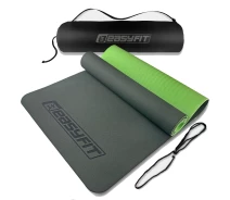 Придбати - килимок для фітнесу та йоги  Килимок для йоги та фітнесу EasyFit EF-1924s-BG TPE+TC ECO-Friendly у чохлі 6 мм т.зелений-салатовий