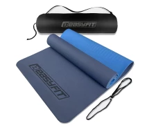 Придбати - килимок для фітнесу та йоги  Килимок для йоги та фітнесу EasyFit EF-1924s-BLB TPE+TC ECO-Friendly у чохлі 6 мм синій-блакитний