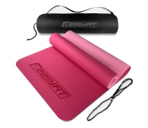 Придбати - килимок для фітнесу та йоги  Килимок для йоги та фітнесу EasyFit EF-1924s-PP TPE+TC ECO-Friendly у чохлі 6 мм рожевий-св.рожевий