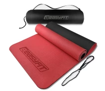 Придбати - килимок для фітнесу та йоги  Килимок для йоги та фітнесу EasyFit EF-1924s-RB TPE+TC ECO-Friendly у чохлі 6 мм червоний-чорний