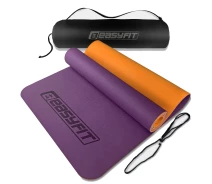 Придбати - килимок для фітнесу та йоги  Килимок для йоги та фітнесу EasyFit EF-1924s-VO TPE+TC ECO-Friendly у чохлі 6 мм фіолетовий-помаранчевий