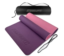 Придбати - килимок для фітнесу та йоги  Килимок для йоги та фітнесу EasyFit EF-1924s-VP TPE+TC ECO-Friendly у чохлі 6 мм фіолетовий-рожевий