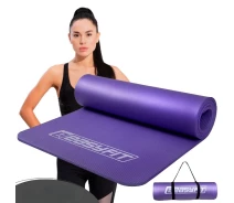 Придбати - килимок для фітнесу та йоги  Килимок для йоги та фітнесу EasyFit каучук 181х61 см каремат товщина 10 мм Фіолетовий EF-1919-V