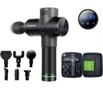 Придбати - масажер  Масажний пістолет EasyFit Percussio портативний перкусійний вібромасажер для тіла з 6 насадками EF-2073