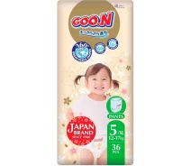 Придбати - підгузник  Трусики-підгузки GOO.N Premium Soft для дітей 12-17 кг (розмір 5(XL), унісекс, 36 шт) (F1010101-158)