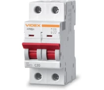Придбати - автоматичний вимикач  Автоматичний вимикач RS4 2п 20А С 4,5кА VIDEX RESIST (VF-RS4-AV2C20)