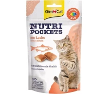 Придбати - ласощі для кота  Вітамінні ласощі GimCat Nutri Pockets для кошек для укрепления иммунной системы и здоровья с лососем Омега 3/6 60 г(4002064400730)