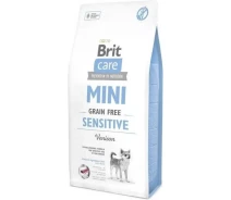 Придбати - корм для собаки  Корм сухий Brit Care Grain Free Mini Sensitive для собак мініатюрних порід з чутливим травленням з олениною 2 кг(8595602522590)