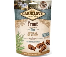 Придбати - ласощі для собаки  Ласощі Carnilove Dog Semi Moist Snack Trout with Dill для собак з фореллю та кропом 200 г(8595602528912)