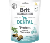 Придбати - ласощі для собаки  Функціональні ласощі Brit Care Dog Snack Dental для собак для захисту зубів та ясен з олениною та розмарином 150 г(8595602539949)