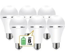 Придбати - LED-лампу  Лампа акумуляторна NOAS 7Вт 1000mAh YL95-0711 6500K Е27 (6 шт)(59426)
