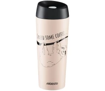 Придбати - термос  Термочашка Ardesto Coffee time Bradypus, 450мл бежевий (AR2645DBE)