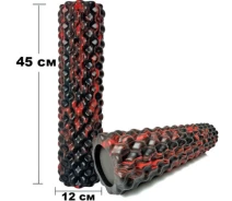 Придбати - масажний валик  Масажний ролик EasyFit Bubbles 45 см Чорно-червоний (EF-3341-1-Bk)