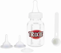 Придбати - миску та контейнер для собак  Набір Trixie для годування з ложкою пластик прозорий/білий 120мл арт.24210