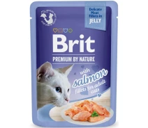 Придбати - зоотовар для кота  Корм вологий Brit Premium Delicate Fillets in Jelly Salmon д/котів філе в желе лосось 85 г(8595602570683)