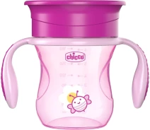 Придбати - посуд для дітей  Чашка пластикова для пиття Chicco "Perfect Cup" 200мл. від 12 місяців (рожева) (06951.10)