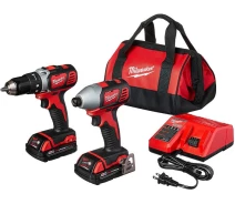 Придбати -  Дрель-шуруповерт Milwaukee M18 2601 + Шестигранный гайковерт Milwaukee M18 2650 (2691-22)