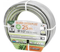 Придбати - шланг  Шланг поливальний Claber 1/2" 25м Silver Green Plus, сірий з салатовою полосою (82711)