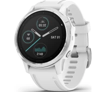 Придбати - смарт-годинник  Смарт-годинник Garmin Fenix 6S - Silver with White Band