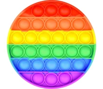 Придбати - іграшку-антистрес  Іграшка антистрес Rodent Pioneer Pop It Rainbow color circle Plastic bag (SD-GT-C009)