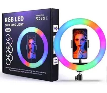 Придбати - кільцеве світло  Кільцева RGB лампа селфі кільце Soft ring light MJ26 26 см am