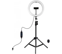 Придбати - кільцеве світло  Кільцева USB LED лампа Puluz PKT3069B 10.2 "+ штатив 1.1 м