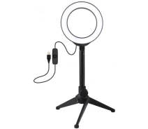 Придбати - кільцеве світло  Кільцева USB LED лампа Puluz PKT3084B 4.7" + наст. штатив