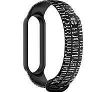 Придбати - аксессуар до смарт-годинниа  Ремінець ArmorStandart This-is-the-Way for Xiaomi Mi Band 6/5 Dark Lord message Black (ARM59261)