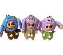 Придбати - велику м'яку іграшку  М'яка іграшка Labubu капюшон з вушками (колір в асортименті)(36132)