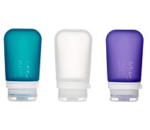 Придбати - туристичну посуд  Набір силіконових пляшечок Humangear GoToob+ 3-Pack Medium clear/purple/teal
