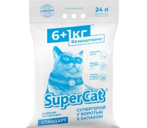 Придбати - наполнитель для туалетов  Наповнювач SuperCat Стандарт 6+1кг (синій) (4820152564382)
