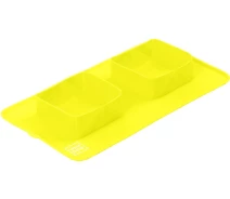 Придбати - миску та контейнер для собак  Миска складана WAUDOG Silicone, 385х230х50 мм жовта(4823089356310)
