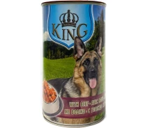 Придбати - корм для собаки  Консерва для собак KING DOG яловичина 1,24 кг(5999563942078)