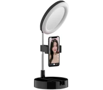 Придбати - кільцеве світло  Лампа кільцева LED Mai Appearance G3 16 см з тримачем для смартфона на телескопічній підставці Black