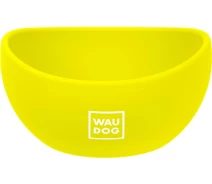 Придбати - миску та контейнер для собак  Миска WAUDOG Silicone, 250 мл жовтий(4823089357669)