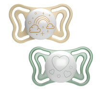 Придбати - пустушку  Пустушка Chicco Physio Light, силікон, 2-6 міс., 2 шт., люмінесцентна (71037.41)