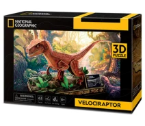Придбати - пазл  Тривимірна головоломка-конструктор Cubic Fun National Geographic Dino Велоцираптор (DS1053h)