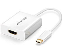 Придбати - кабель та перехідник  Адаптер USB Type C -> HDMI UGREEN White (40273)