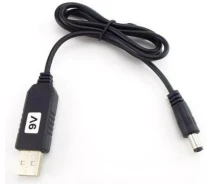 Придбати - кабель та перехідник  Кабель Power Boost cable USB-DC 5.5x2.1 9V 1 м чорний