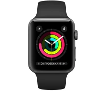 Придбати - смарт-годинник  Смарт-годинник Apple Watch S3 42 Space Grey Al.C Black Sp.B(MTF32)