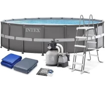 Придбати - басейн  Каркасний басейн Intex 26326 ULTRA XTR (488х122см) з пісочним фільтром, драбиною та тентом