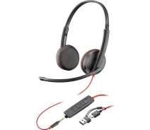 Придбати - навушники  Навушники Poly BlackWire C3225 USB-C HS Stereo +3.5mm Plug +USB-C/A Adapter (Bulk) (8X229A6)